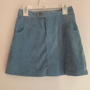 Blue Corduroy Kids Skirt